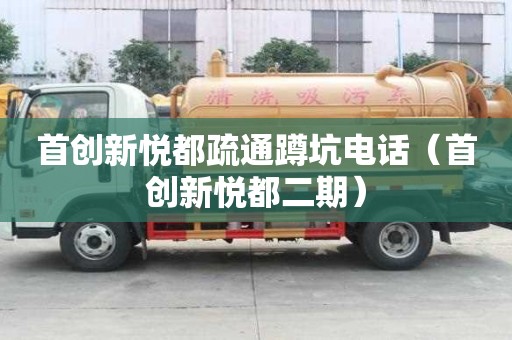 首創(chuàng)新悅都疏通蹲坑電話(huà)（首創(chuàng)新悅都二期）
