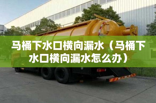 馬桶下水口橫向漏水（馬桶下水口橫向漏水怎么辦）
