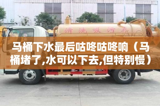 馬桶下水最后咕咚咕咚響（馬桶堵了,水可以下去,但特別慢）