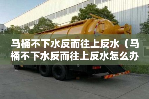 馬桶不下水反而往上反水（馬桶不下水反而往上反水怎么辦）