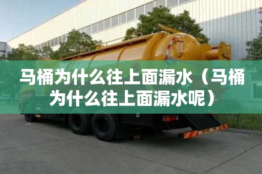 馬桶為什么往上面漏水（馬桶為什么往上面漏水呢）