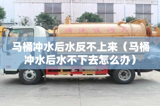 馬桶沖水后水反不上來（馬桶沖水后水不下去怎么辦）