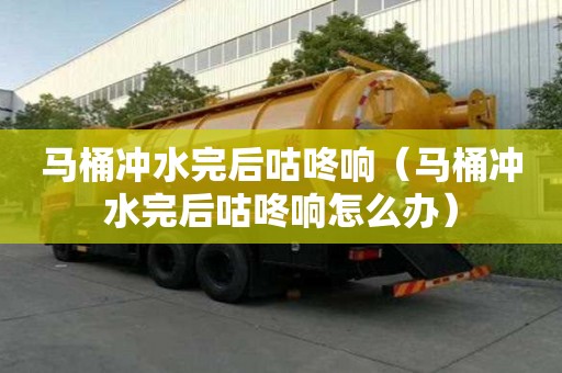 馬桶沖水完后咕咚響（馬桶沖水完后咕咚響怎么辦）