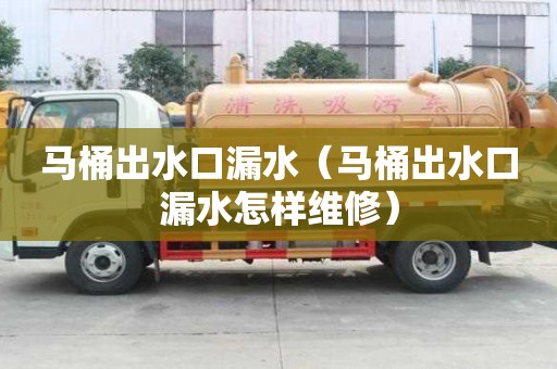 馬桶出水口漏水（馬桶出水口漏水怎樣維修）