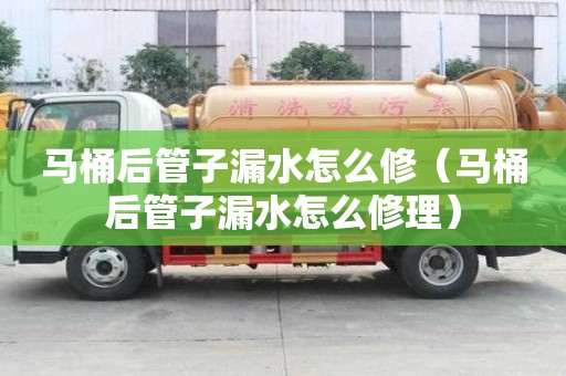 馬桶后管子漏水怎么修（馬桶后管子漏水怎么修理）