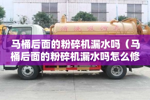 馬桶后面的粉碎機漏水嗎（馬桶后面的粉碎機漏水嗎怎么修）