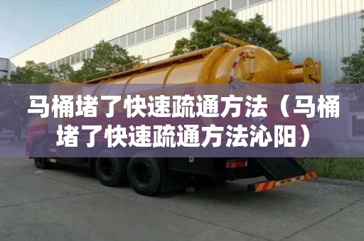 馬桶堵了快速疏通方法（馬桶堵了快速疏通方法沁陽(yáng)）