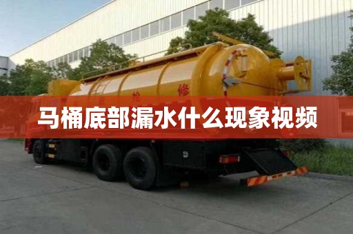 馬桶底部漏水什么現象視頻
