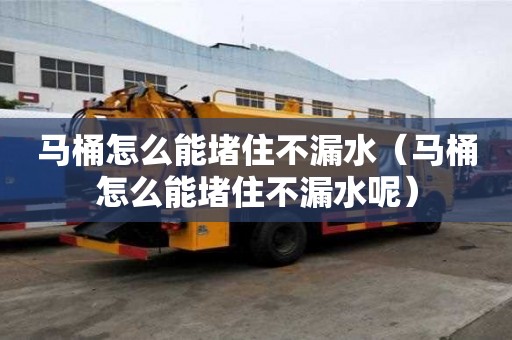 馬桶怎么能堵住不漏水（馬桶怎么能堵住不漏水呢）
