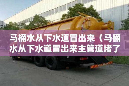 馬桶水從下水道冒出來（馬桶水從下水道冒出來主管道堵了怎么辦）
