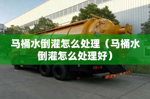 馬桶水倒灌怎么處理（馬桶水倒灌怎么處理好）