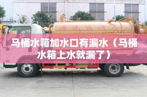 馬桶水箱加水口有漏水（馬桶水箱上水就漏了）