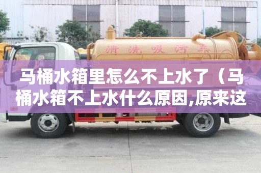 馬桶水箱里怎么不上水了（馬桶水箱不上水什么原因,原來(lái)這么簡(jiǎn)單,來(lái)晚了）