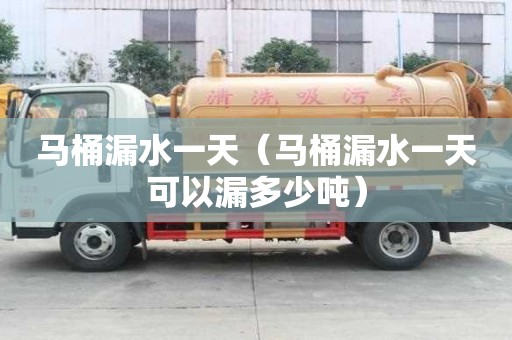 馬桶漏水一天（馬桶漏水一天可以漏多少噸）