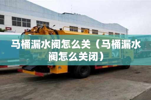 馬桶漏水閥怎么關(馬桶漏水閥怎么關閉) 馬桶漏水閥怎么關(馬桶漏水閥怎么關閉)
