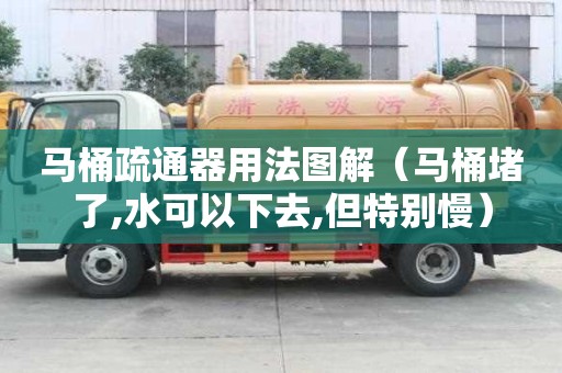 馬桶疏通器用法圖解（馬桶堵了,水可以下去,但特別慢）