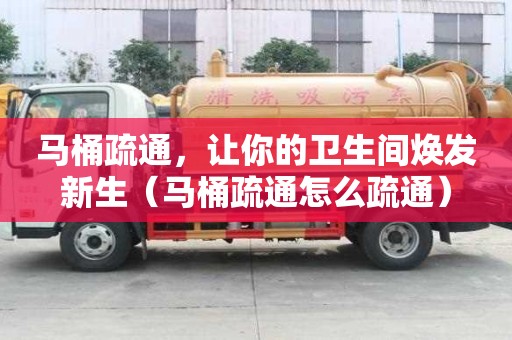 馬桶疏通，讓你的衛生間煥發新生（馬桶疏通怎么疏通）