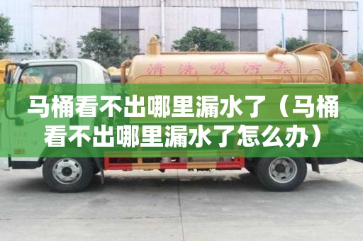 馬桶看不出哪里漏水了（馬桶看不出哪里漏水了怎么辦）