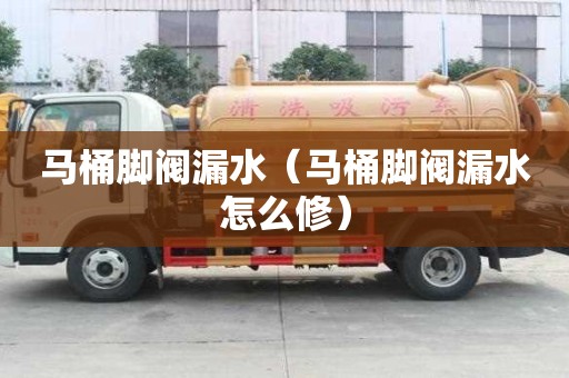 馬桶腳閥漏水（馬桶腳閥漏水怎么修）