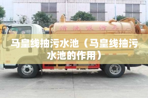 馬皇線抽污水池（馬皇線抽污水池的作用）