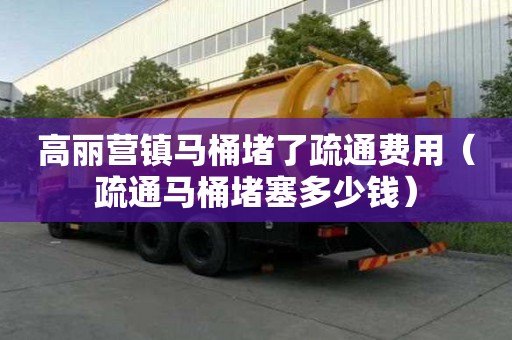高麗營鎮馬桶堵了疏通費用（疏通馬桶堵塞多少錢）