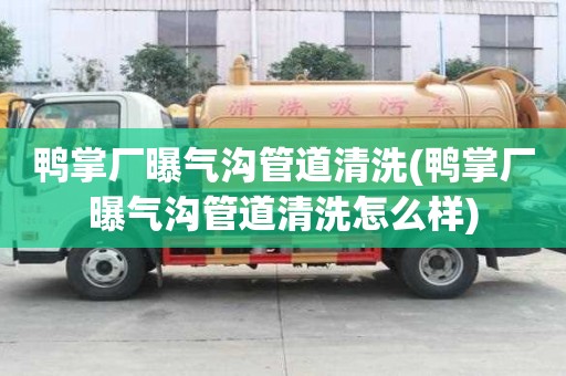 鴨掌廠曝氣溝管道清洗(鴨掌廠曝氣溝管道清洗怎么樣)