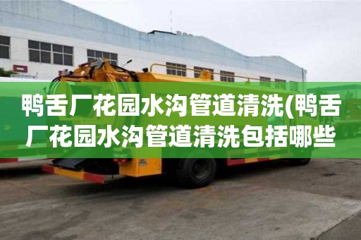 鴨舌廠花園水溝管道清洗(鴨舌廠花園水溝管道清洗包括哪些)