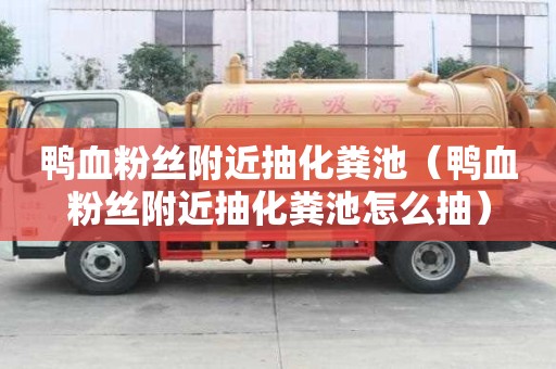 鴨血粉絲附近抽化糞池(鴨血粉絲附近抽化糞池怎么抽) 鴨血粉絲附近抽化糞池(鴨血粉絲附近抽化糞池怎么抽)