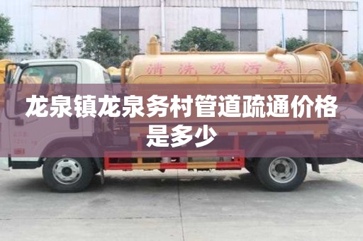 龍泉鎮(zhèn)龍泉?jiǎng)?wù)村管道疏通價(jià)格是多少