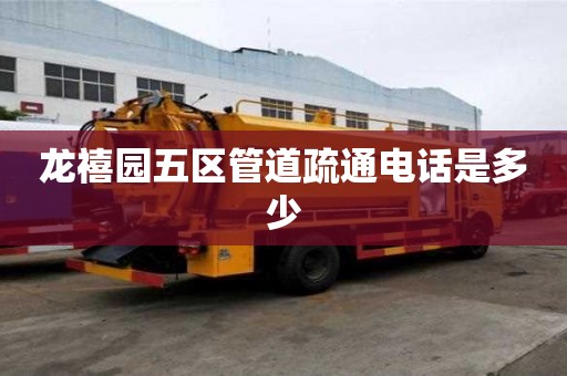 龍禧園五區管道疏通電話是多少