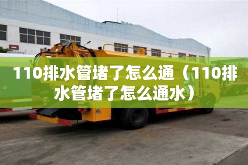 110排水管堵了怎么通（110排水管堵了怎么通水）