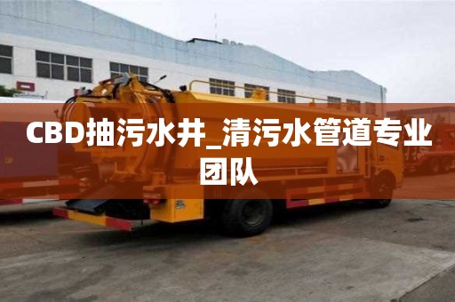 CBD抽污水井_清污水管道專業團隊
