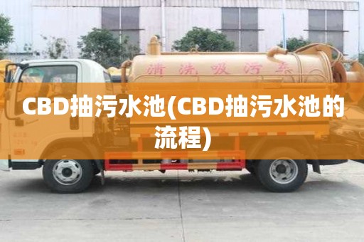 CBD抽污水池(CBD抽污水池的流程)