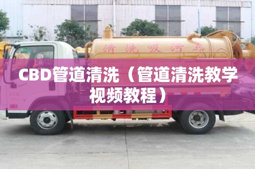 CBD管道清洗（管道清洗教學視頻教程）
