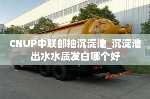 CNUP中聯(lián)郵抽沉淀池_沉淀池出水水質(zhì)發(fā)白哪個好