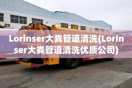 Lorinser大糞管道清洗(Lorinser大糞管道清洗優質公司)
