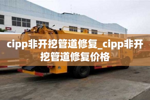 cipp非開挖管道修復_cipp非開挖管道修復價格