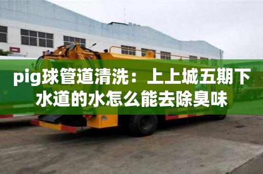 pig球管道清洗：上上城五期下水道的水怎么能去除臭味